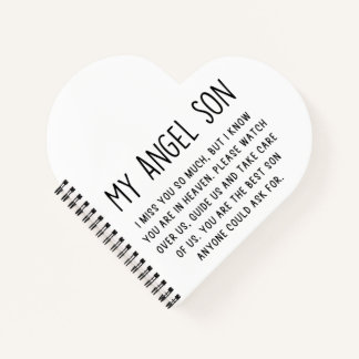 Letters missing my son in heaven on his birthday  notebook