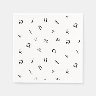 Letters. Napkin