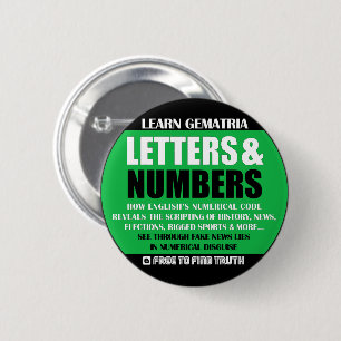 Letters & Numbers (Book Promotion Button) 6 Cm Round Badge