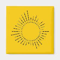 Letters & Numbers in Morse Code – Chart Yellow