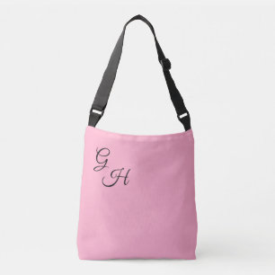 Letters of Grace - Pink & Black: Crossbody Bag