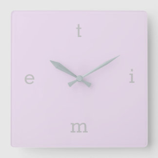 Letters of TIME Square Wall Clock