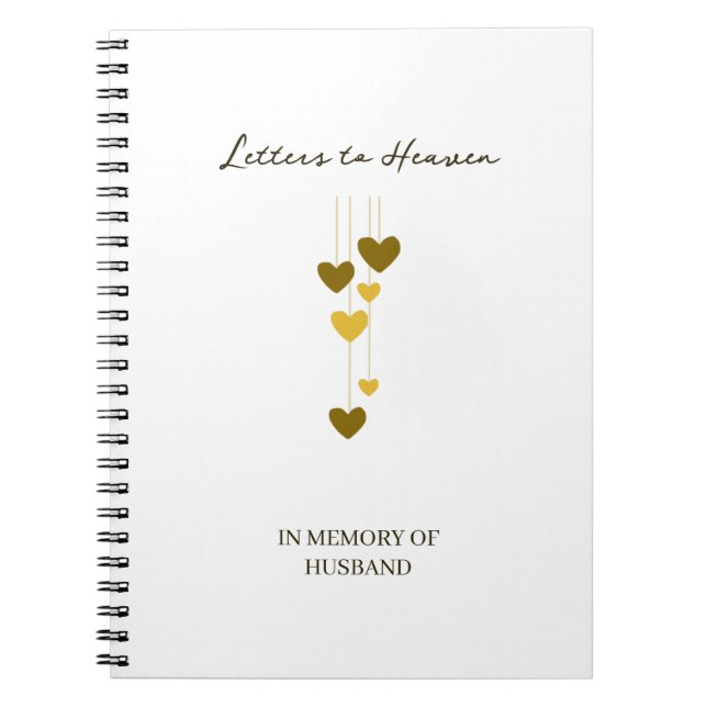 Letters to Heaven – In Memory Of Husband Custom Notebook (Front)