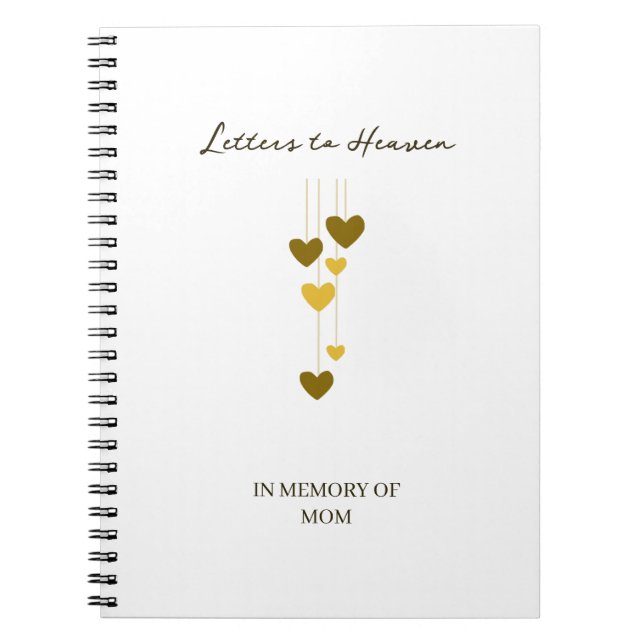 Letters to Heaven – In Memory of Mom Personalize Notebook (Front)
