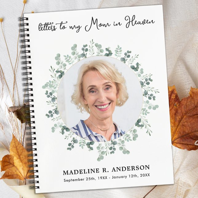 Letters To Mum In Heaven Custom Photo Grief Notebook (Creator Uploaded)