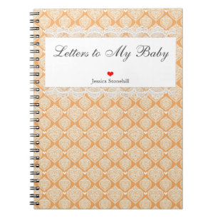 Letters to My Baby Shower Gift Personalized Name Notebook