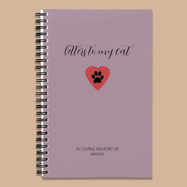 Letters to My Cat in Heaven Memorial Journal Plum (Creator Uploaded)