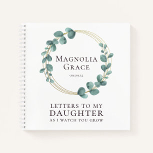 Letters to My Daughter Eucalyptus Gold Foil Notebook