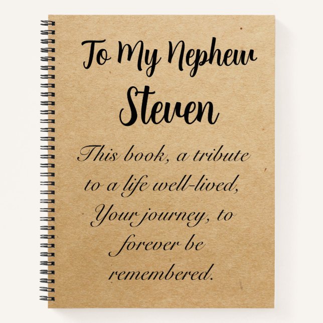 Letters to my daughter son personalised notebook  (Front)