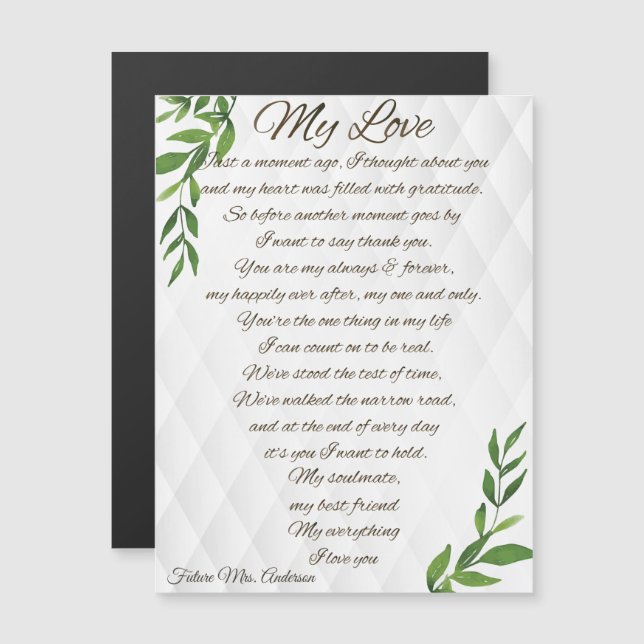 Letters to my Future Husband (Front/Back)