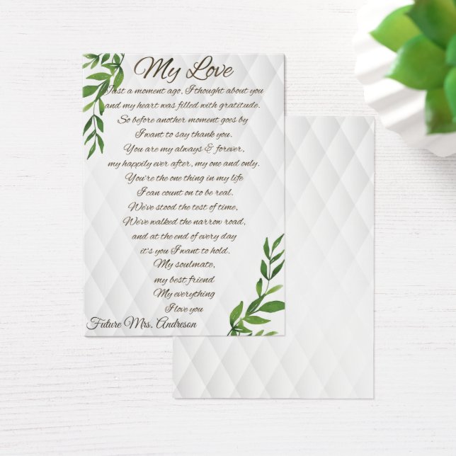 Letters to my Future Husband (Desk)