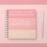 Letters to My Granddaughter As I Watch You Grow Notebook<br><div class="desc">This Letters to My Granddaughter memory book can be personalised with the child's name. This keepsake journal is a wonderful gift for a grandmother to write letters, messages or words of advice to her granddaughter as she grows up. Journalling for grandmothers is a wonderful way for her memories to stay...</div>
