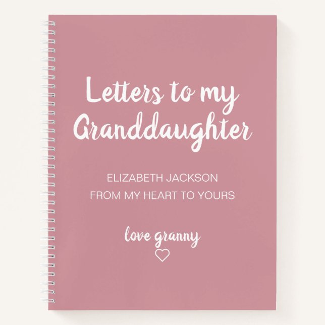 Letters to My Granddaughter Memory Book (Front)