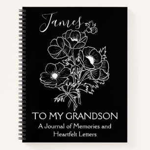 Letters to My Grandson: Boho Flower Notebook