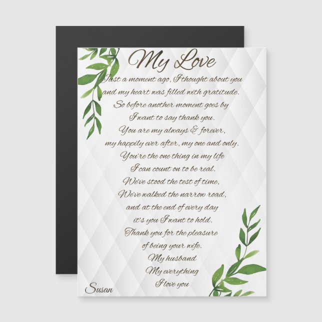 Letters to my Husband (Front/Back)