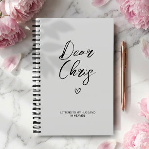 Letters to My Husband Grief Journal in Light Grey