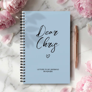 Letters to My Husband Grief Journal in Sky Blue