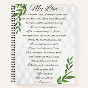 Letters to my Husband Notebook