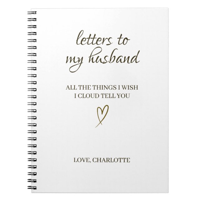 Letters to My Husband – Personalized Letter Notebook (Front)