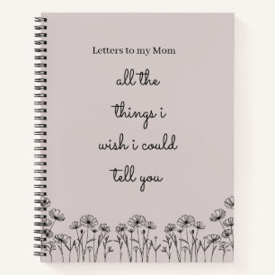 Letters to My Mum Journal   Personalised Grief 