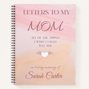 Letters to My Mum Memorial Journal, Loss of Mum Notebook