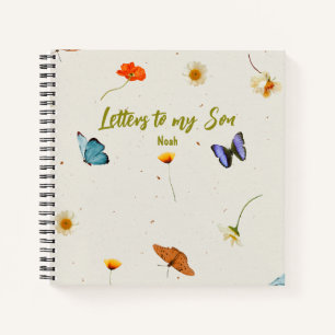 Letters To My Son   Keepsake Floral Memory Journal