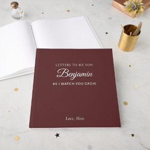 Letters To My Son Personalised Keepsake Journal Guest Book