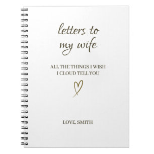 Letters to My Wife – Personalized Letter Notebook