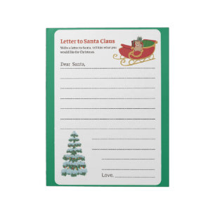 Letters to Santa Holiday Activity Page Notepad