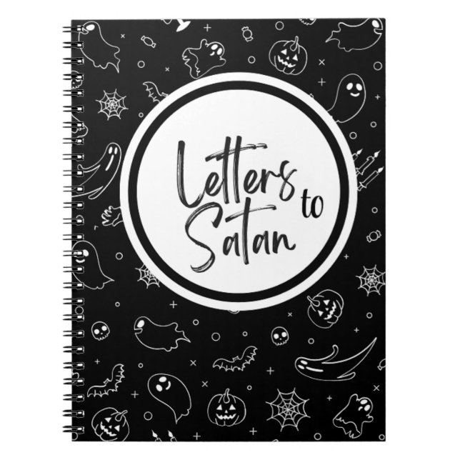 Letters to Satan - Halloween  Notebook (Front)