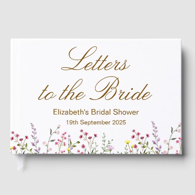 Letters to the bride Book, Bride Scrapbook, Bridal Guest Book (Front)