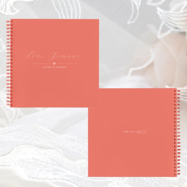 Letters to the Bride Guest Book | Dark Coral (Creator Uploaded)