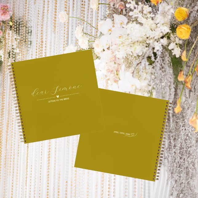 Letters to the Bride Guest Book | Dark Yellow (Creator Uploaded)