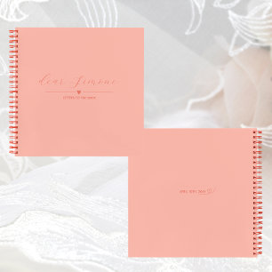 Letters to the Bride Guest Book   Light Coral