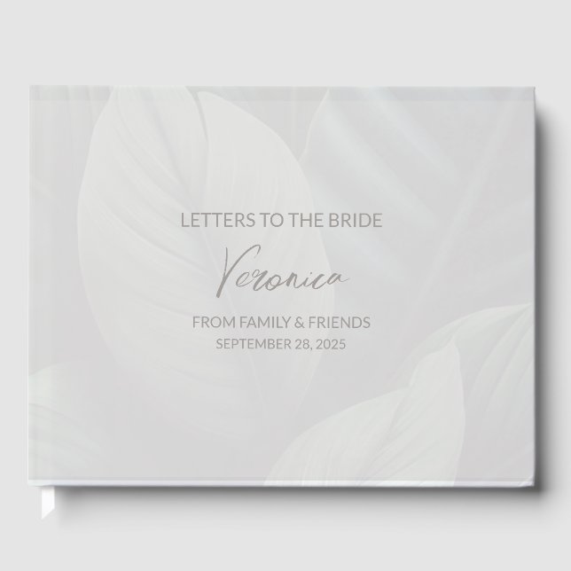 Letters to the Bride Keepsake Notebook Guest Book (Front)