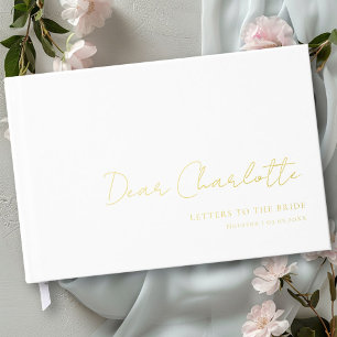 Letters to the Bride! Minimal, Handwriting Font Guest Book