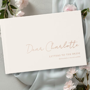 Letters to the Bride! Minimal, Handwriting Font Guest Book