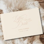 Letters to the Bride, Rose-Gold-Foil, Beige Guest Book<br><div class="desc">Letters to the Bride" Rose Gold Foil Guest Book - Elegant Bridal Shower Keepsake Product Description: Create a timeless keepsake for the bride-to-be with this elegant "Letters to the Bride" guest book. Perfect for bridal showers, this customisable book invites guests to share their heartfelt wishes, advice, and special memories. Featuring...</div>