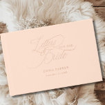 Letters to the Bride, Rose-Gold- Guest Book<br><div class="desc">Letters to the Bride" Rose Gold Foil Guest Book - Elegant Bridal Shower Keepsake Product Description: Create a timeless keepsake for the bride-to-be with this elegant "Letters to the Bride" guest book. Perfect for bridal showers, this customisable book invites guests to share their heartfelt wishes, advice, and special memories. Featuring...</div>