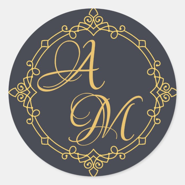 Letters together invitation sealing Sticker (Front)