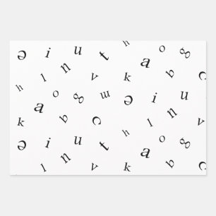 Letters Wrapping Paper Sheet