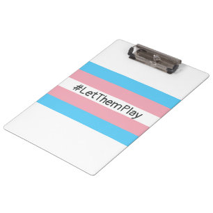 #LetThemPlay Transgender Athletes Trans Flag Clipboard