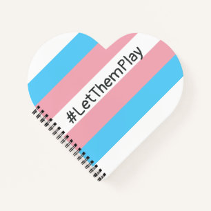 #LetThemPlay Transgender Athletes Trans Flag Notebook