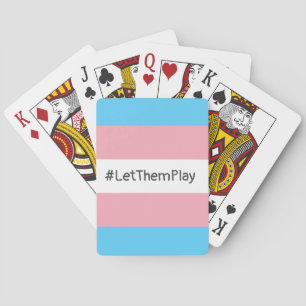 #LetThemPlay Transgender Athletes Trans Flag Playing Cards