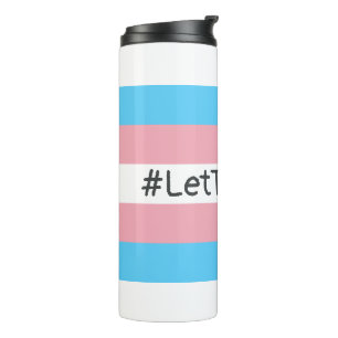 #LetThemPlay Transgender Athletes Trans Flag Thermal Tumbler