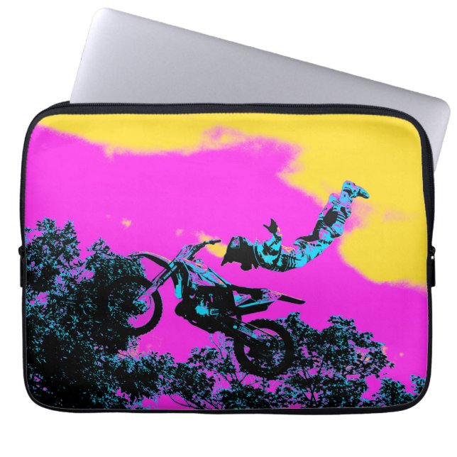 Letting Go - Freestyle Motocross Stunt Laptop Sleeve (Front)