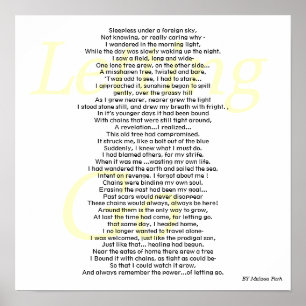 Letting Go Inspirational Poem By Melissa Park Poster