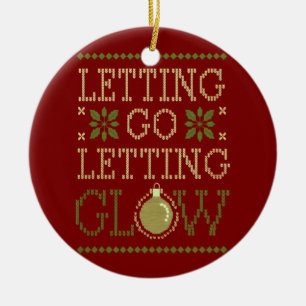 "Letting Go, Letting Glow" Holiday Ceramic Tree Decoration