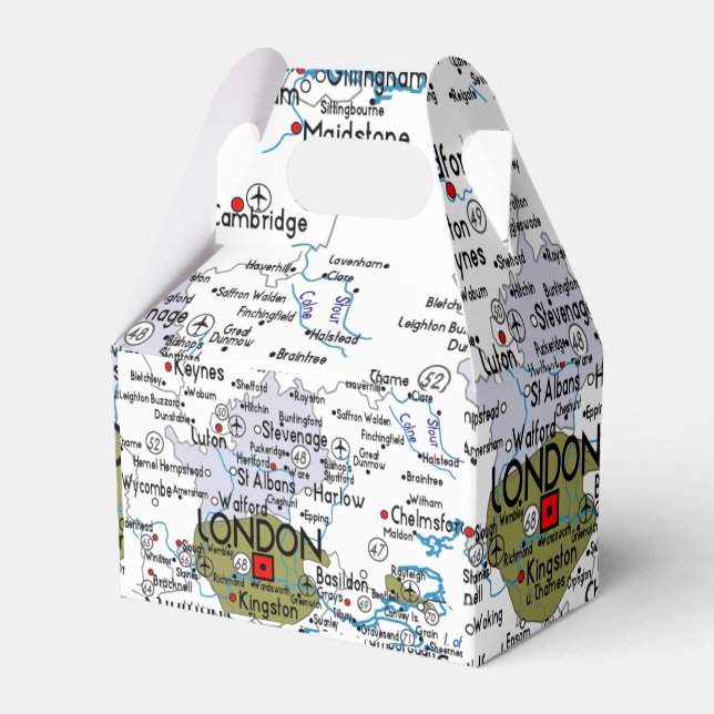 Lett's Go To London Favour Box (Front Side)