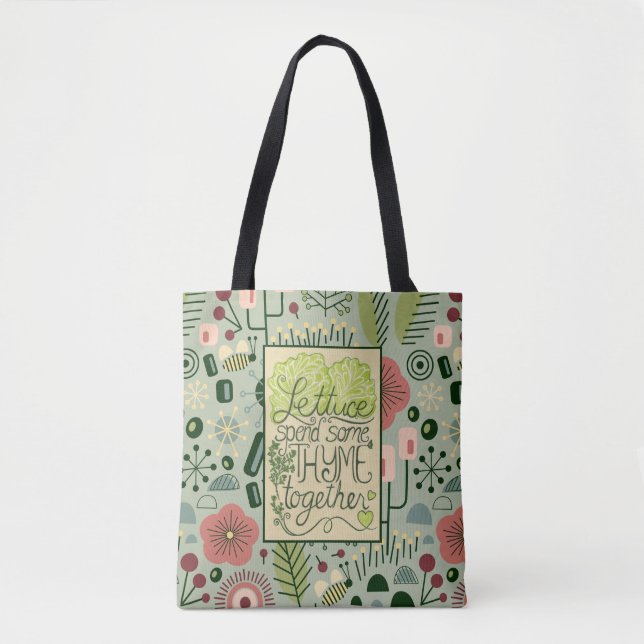 Lettuce and Thyme Atomic Garden Tote Bag (Front)